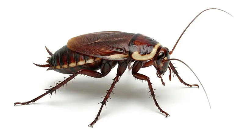 Turkestan cockroach illustration, outdoor roach active at night and drawn to exterior lighting