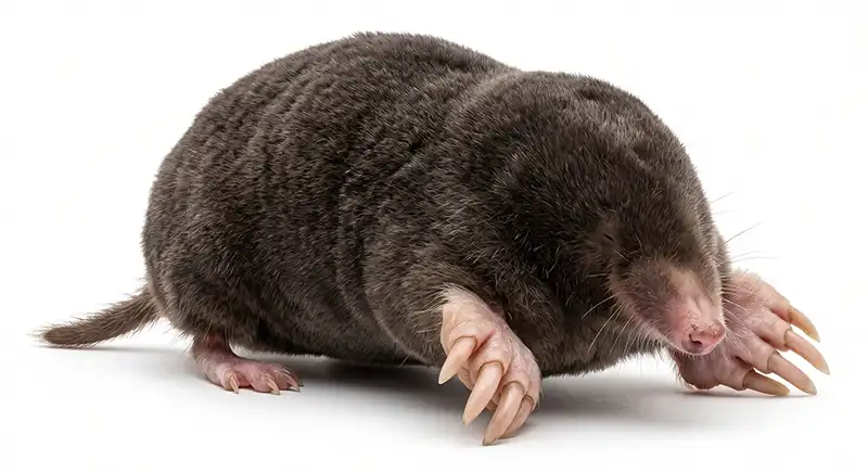 Mole illustration, similar-looking ground-dwellers that damage landscapes.